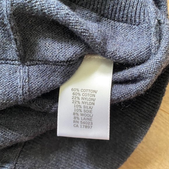 Banana Republic Navy Thin-Knit V-Neck Sweater - Picture 7 of 10